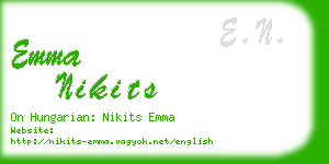 emma nikits business card